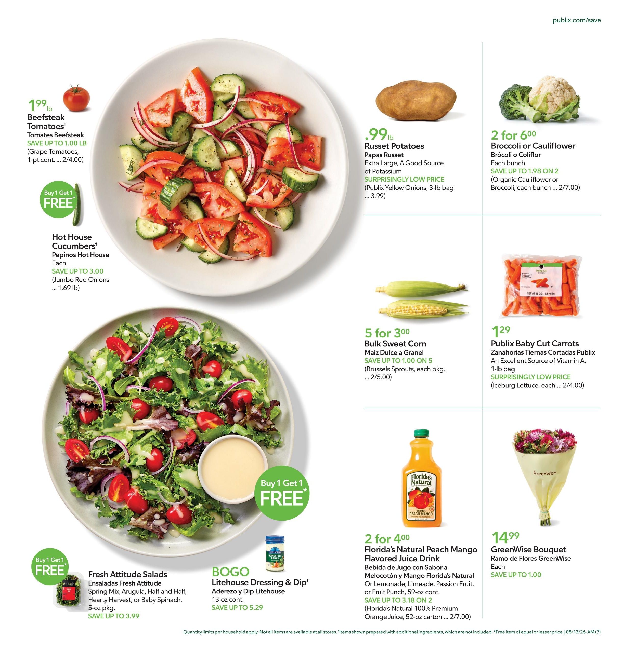 Publix (Atlanta–South Fulton Area, GA) Anuncio Semanal Español Weekly Ad August 12 - 18, 2026