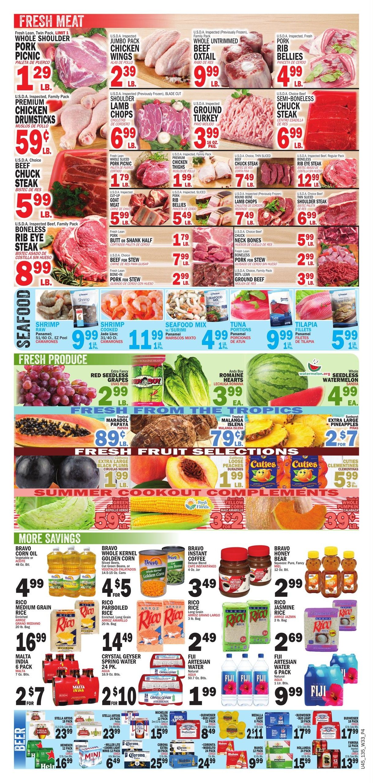 Bravo Supermarket (Clearwater–Largo Area, FL) Bravo Florida Weekly Weekly Ad August 13 - 19, 2026