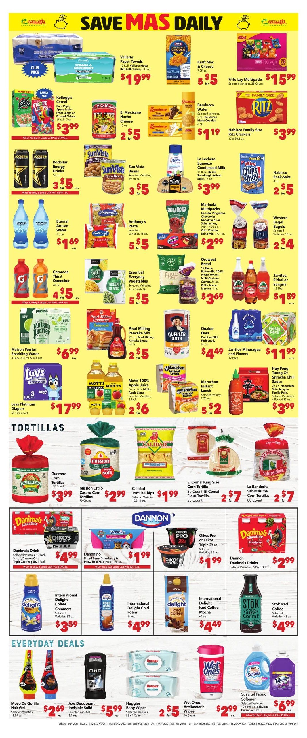 Vallarta Supermarkets (Carlsbad Area, CA) Grocery Savings Weekly Ad August 12 - 18, 2026
