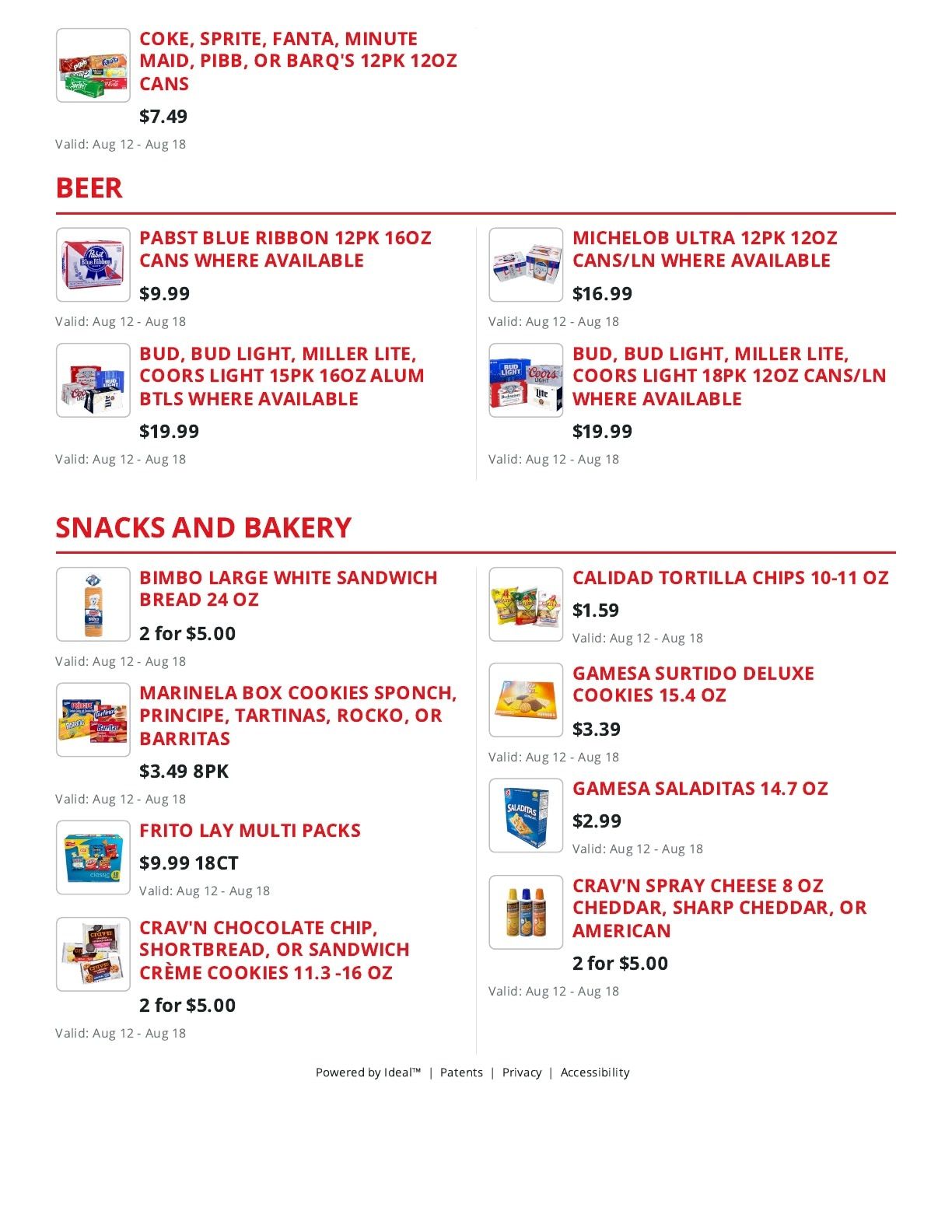Foodland Markets (Waxahachie, TX) Weekly Ad August 12 - 18, 2026