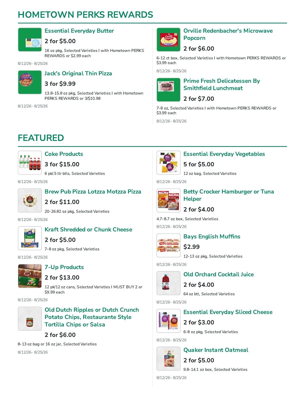 Super Ron's Food Center Weekly Ad August 12 - 25, 2026