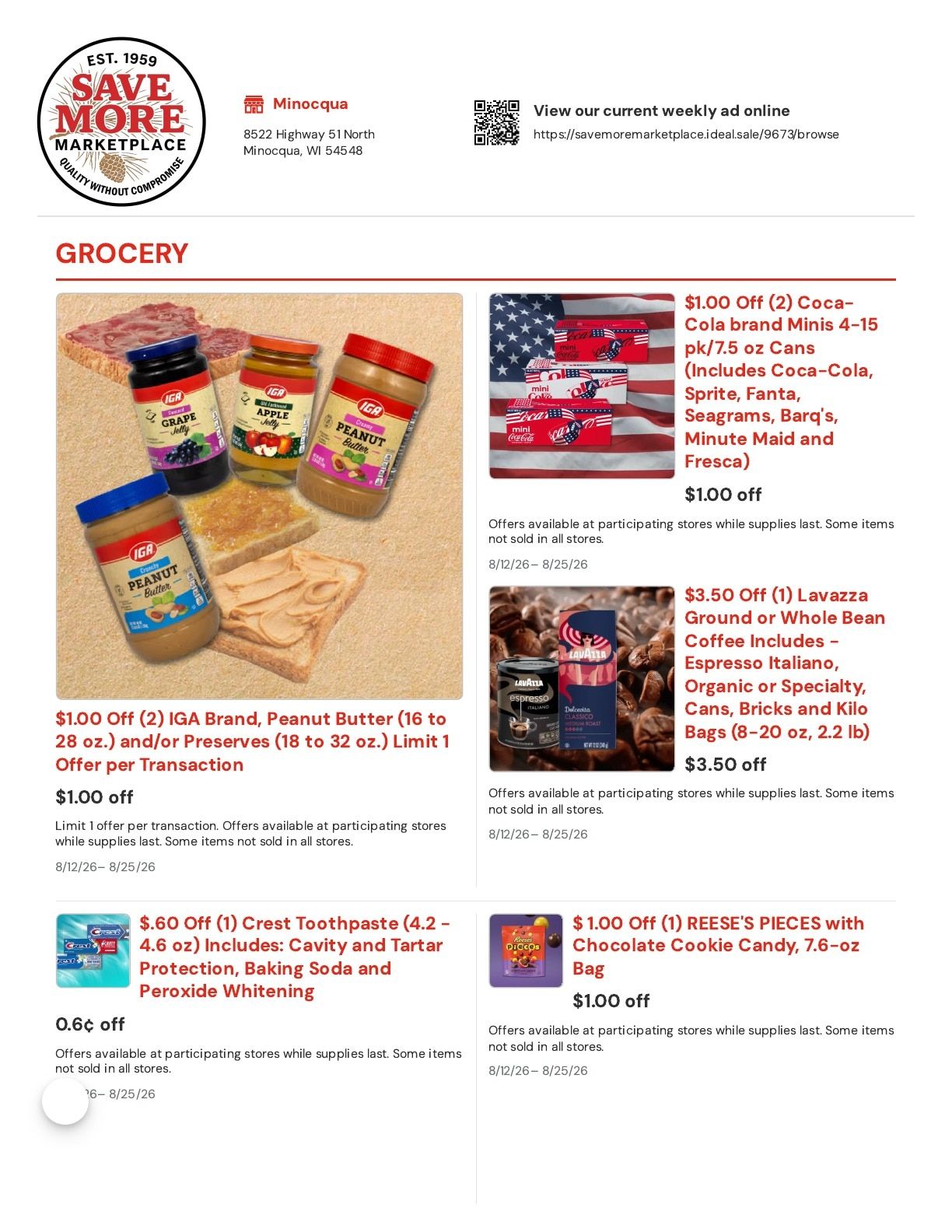 Save More Market Place Weekly Ad August 12 - 25, 2026