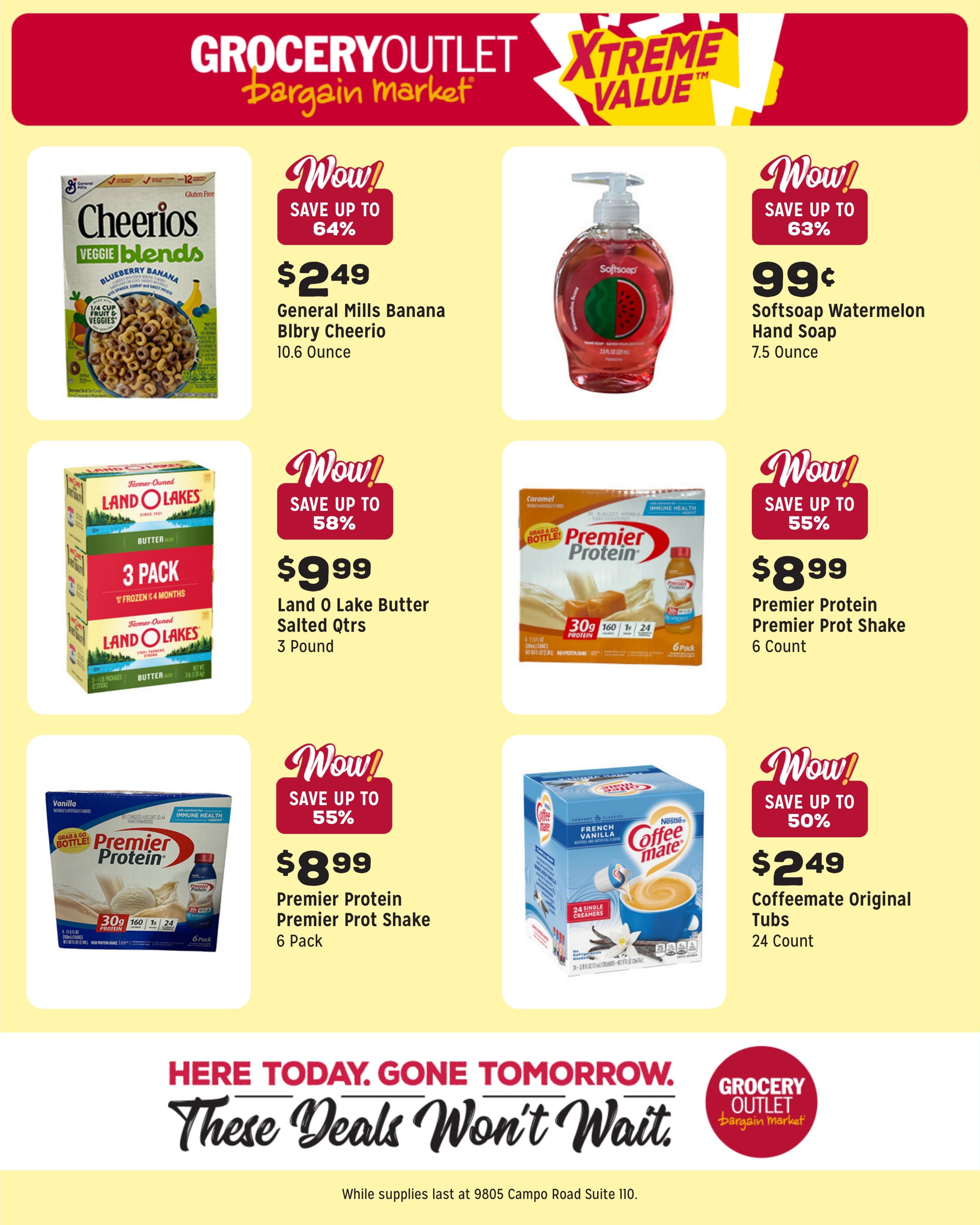 Grocery Outlet (La Mesa–Spring Valley Area, CA) Weekly Ad August 12 - 18, 2026
