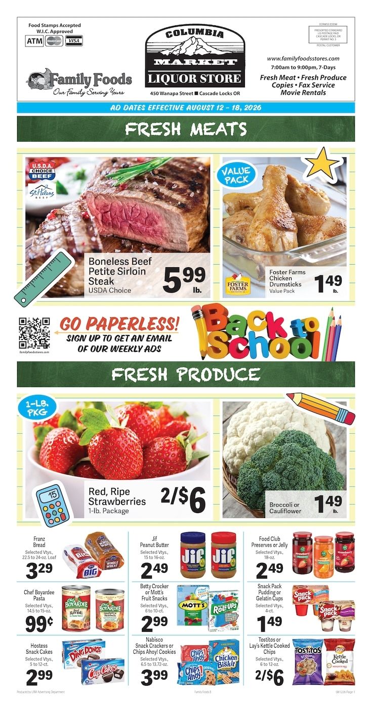 Columbia Market Weekly Ad August 12 - 18, 2026