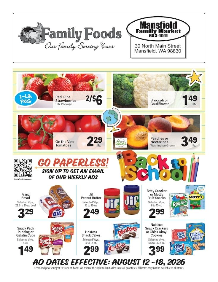 Mohler Market Place Weekly Ad August 12 - 18, 2026