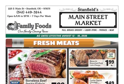 Stanfield's Main Street Market Weekly Ad August 12 - 18, 2026