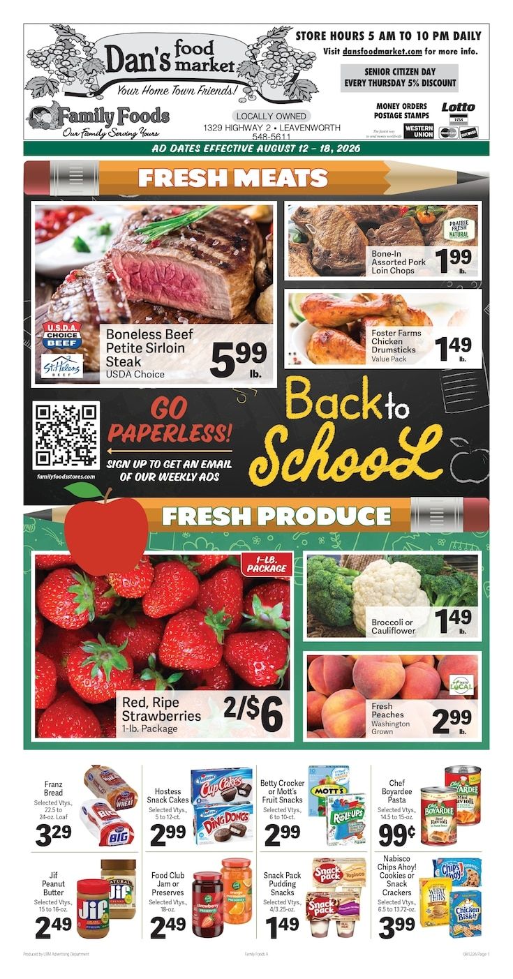 Dan's Food Market Weekly Ad August 12 - 18, 2026