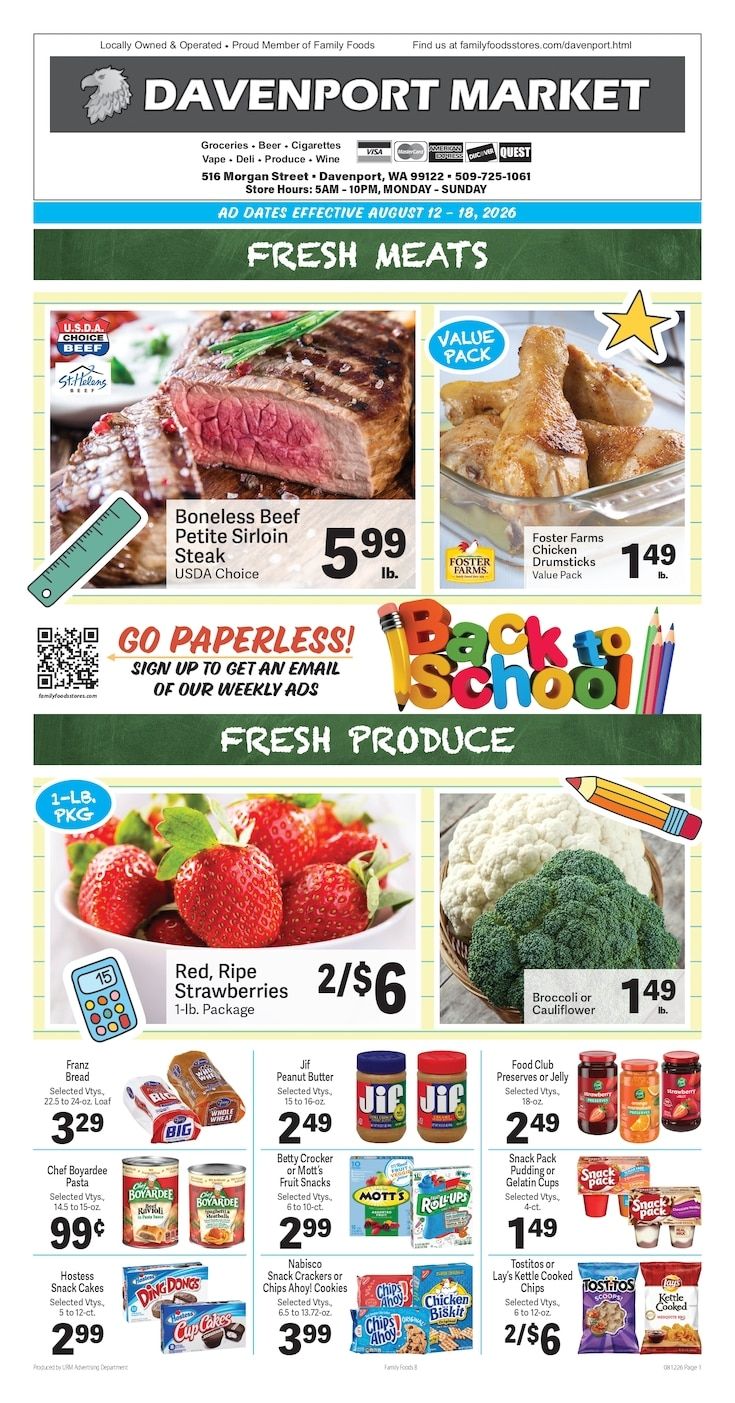 Davenport Market Weekly Ad August 12 - 18, 2026