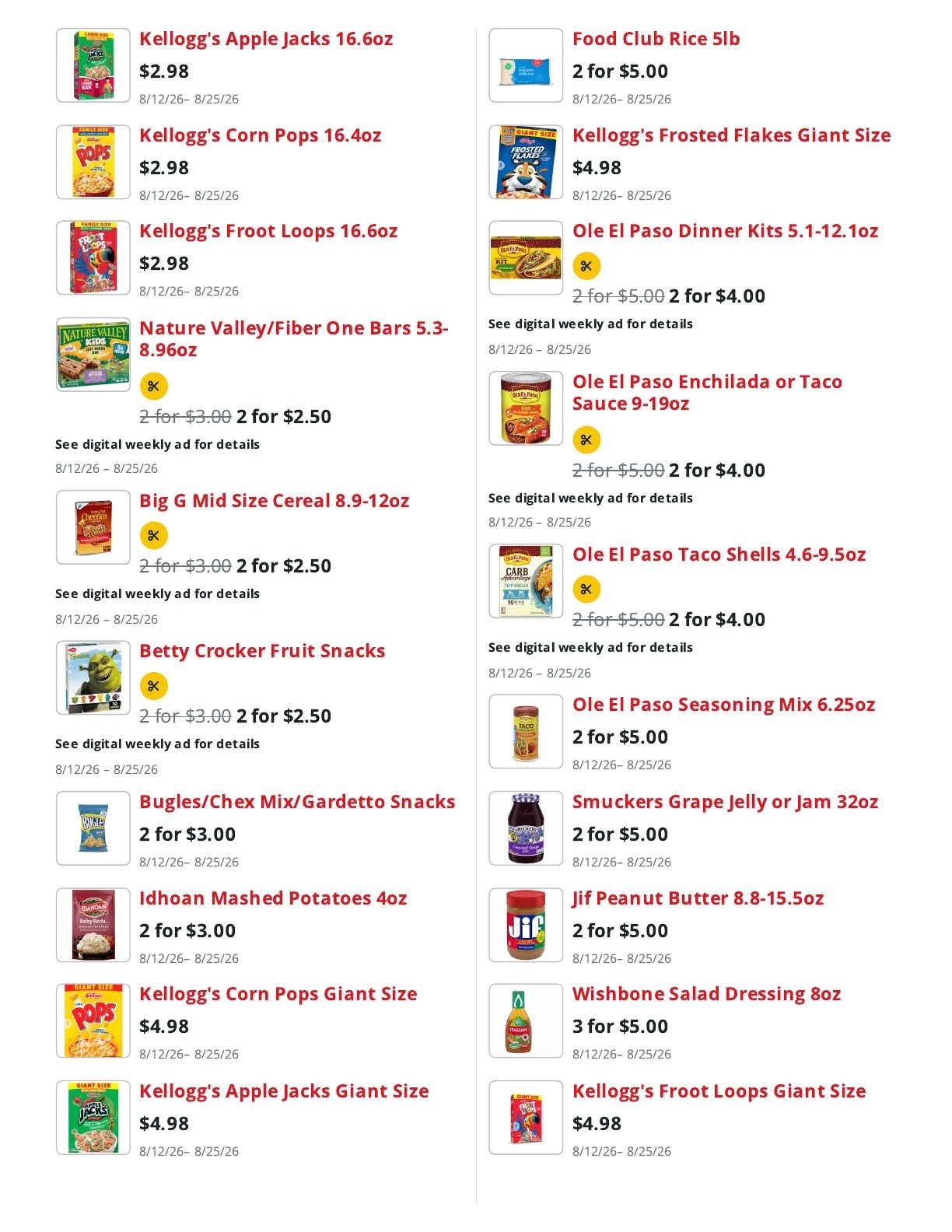 Shoppers Value Foods Louisiana Weekly Ad August 12 - 25, 2026