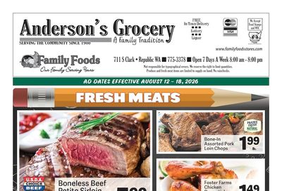 Anderson's Grocery Weekly Ad August 12 - 18, 2026