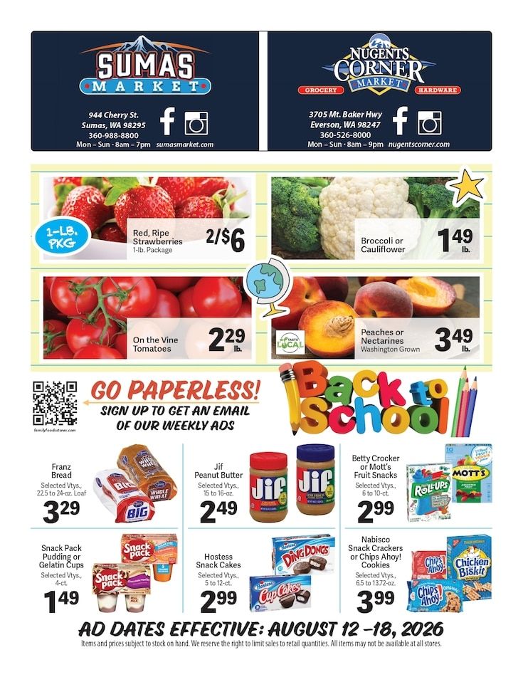 Nugents Corner Market Weekly Ad August 12 - 18, 2026