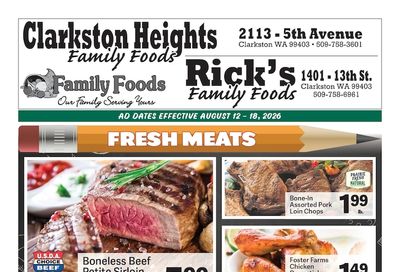 Rick's Family Foods Weekly Ad August 12 - 18, 2026