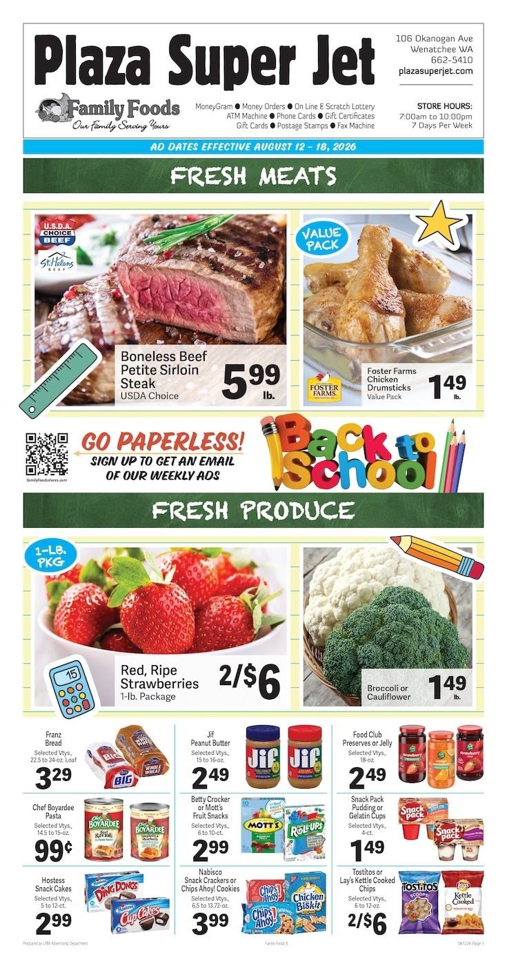 Plaza Super Jet Weekly Ad August 12 - 18, 2026