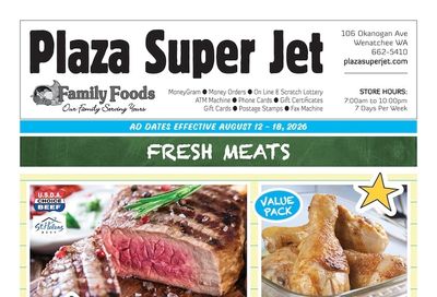 Plaza Super Jet Weekly Ad August 12 - 18, 2026