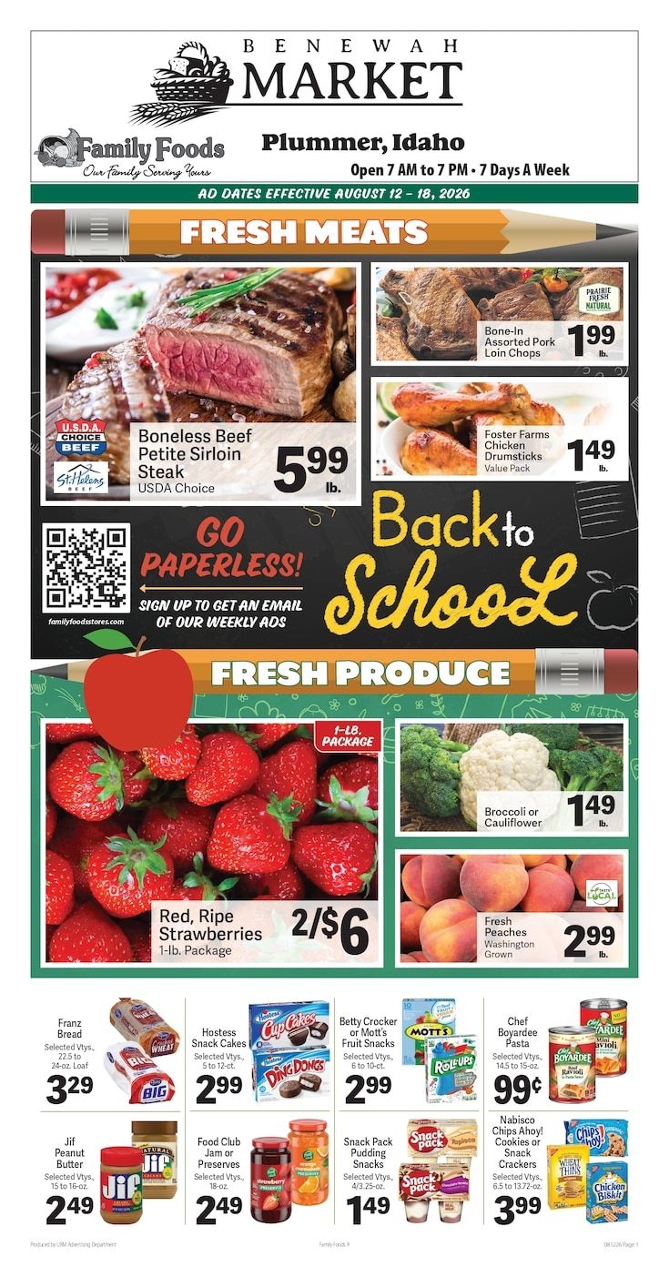Benewah Market Weekly Ad August 12 - 18, 2026