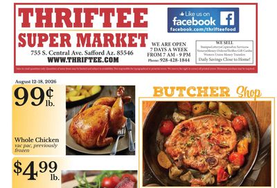 Thriftee Super Market Weekly Ad August 12 - 18, 2026