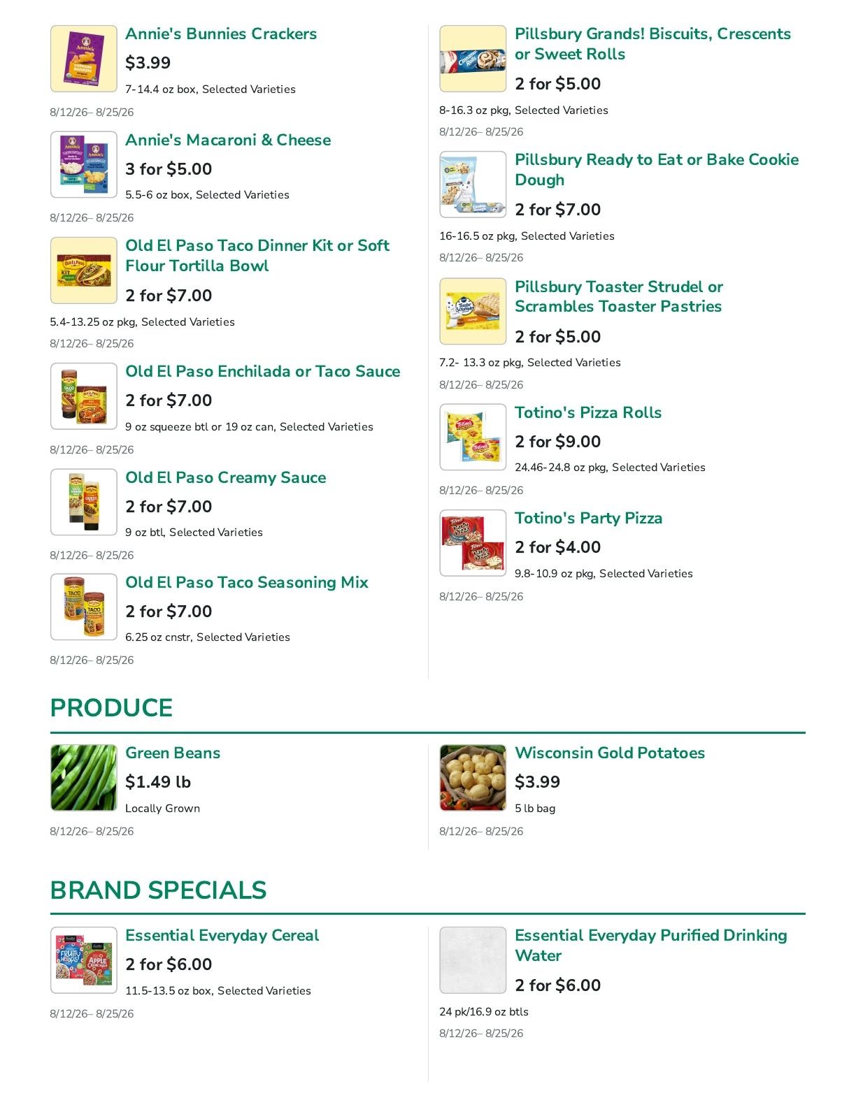 Lakewood SuperValu Weekly Ad August 12 - 25, 2026