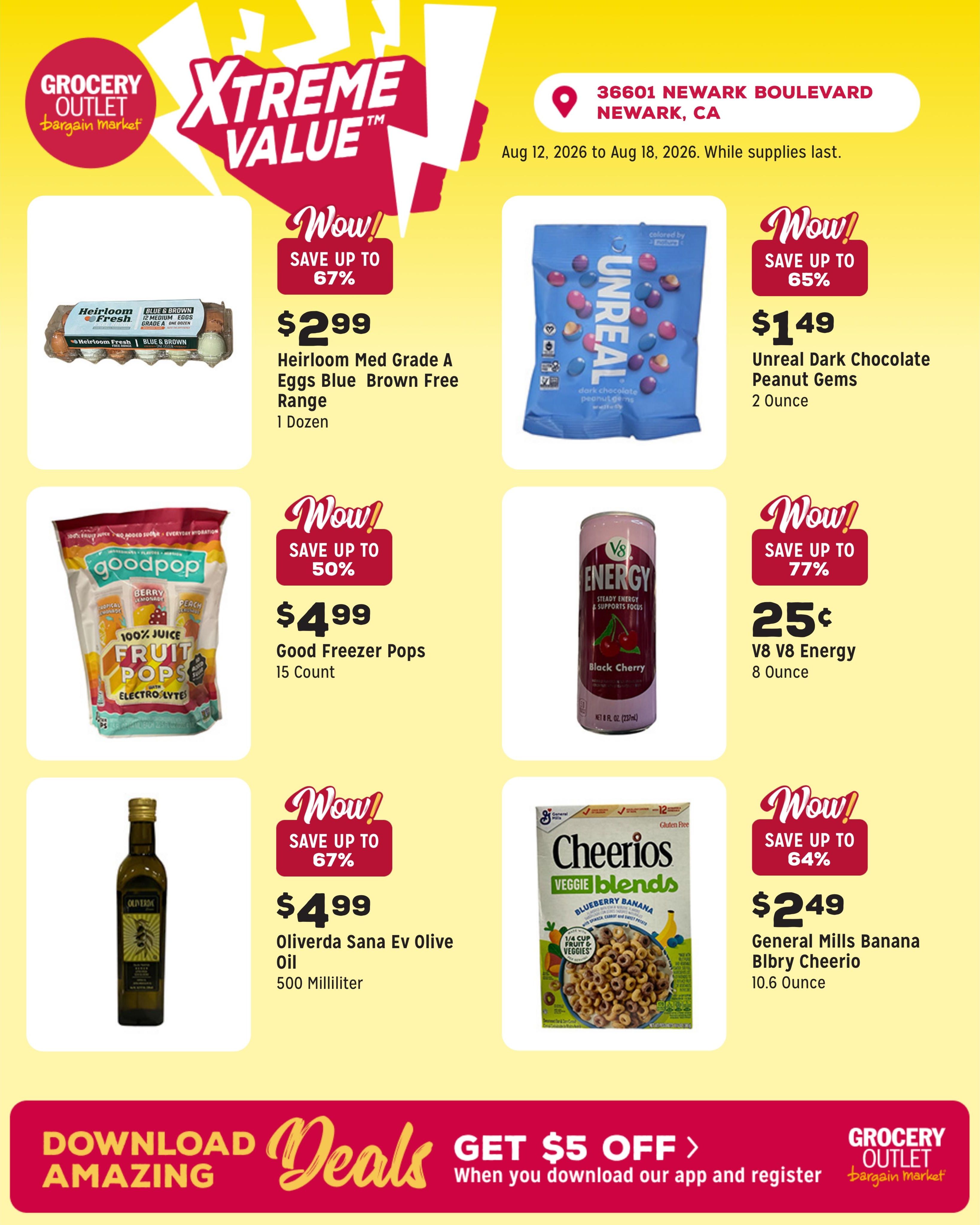 Grocery Outlet (Fremont Area, CA) Weekly Ad August 12 - 18, 2026