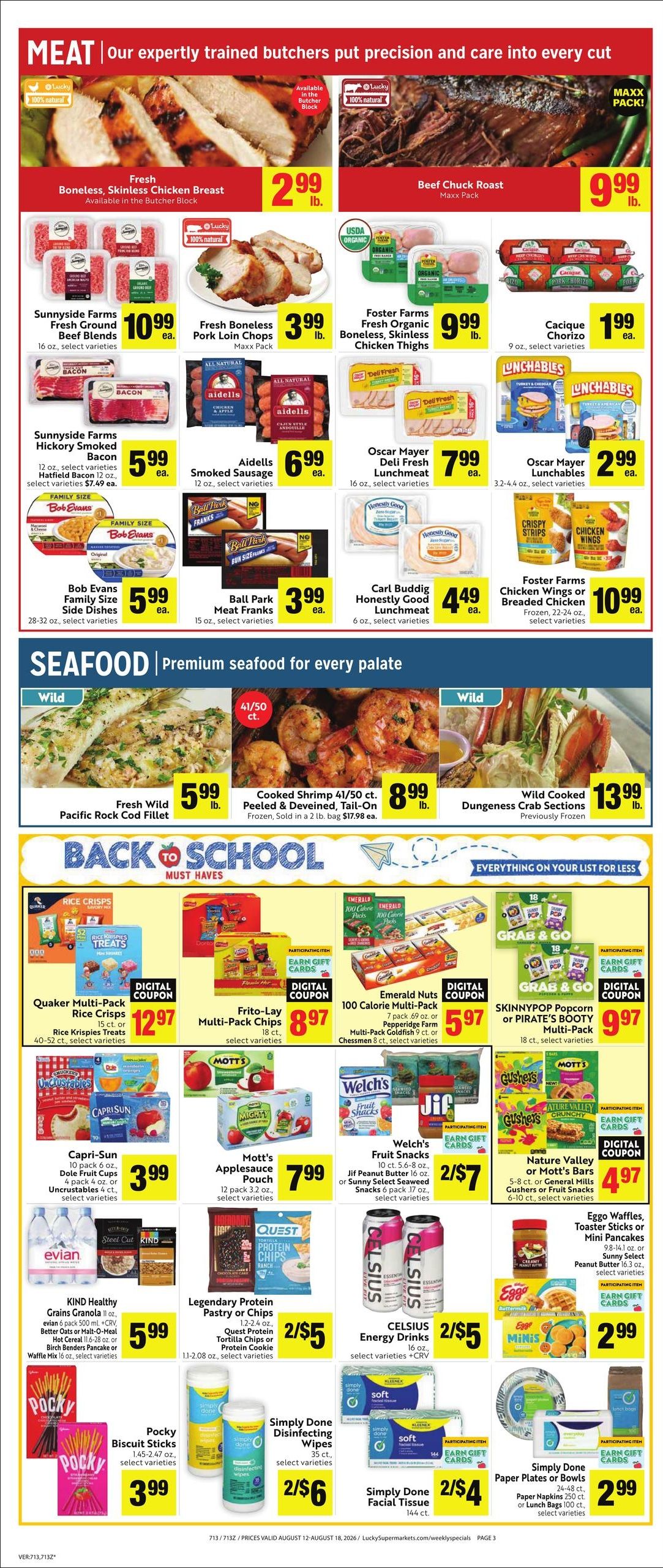 Lucky Supermarkets (Fremont Area, CA) Weekly Ad August 12 - 18, 2026