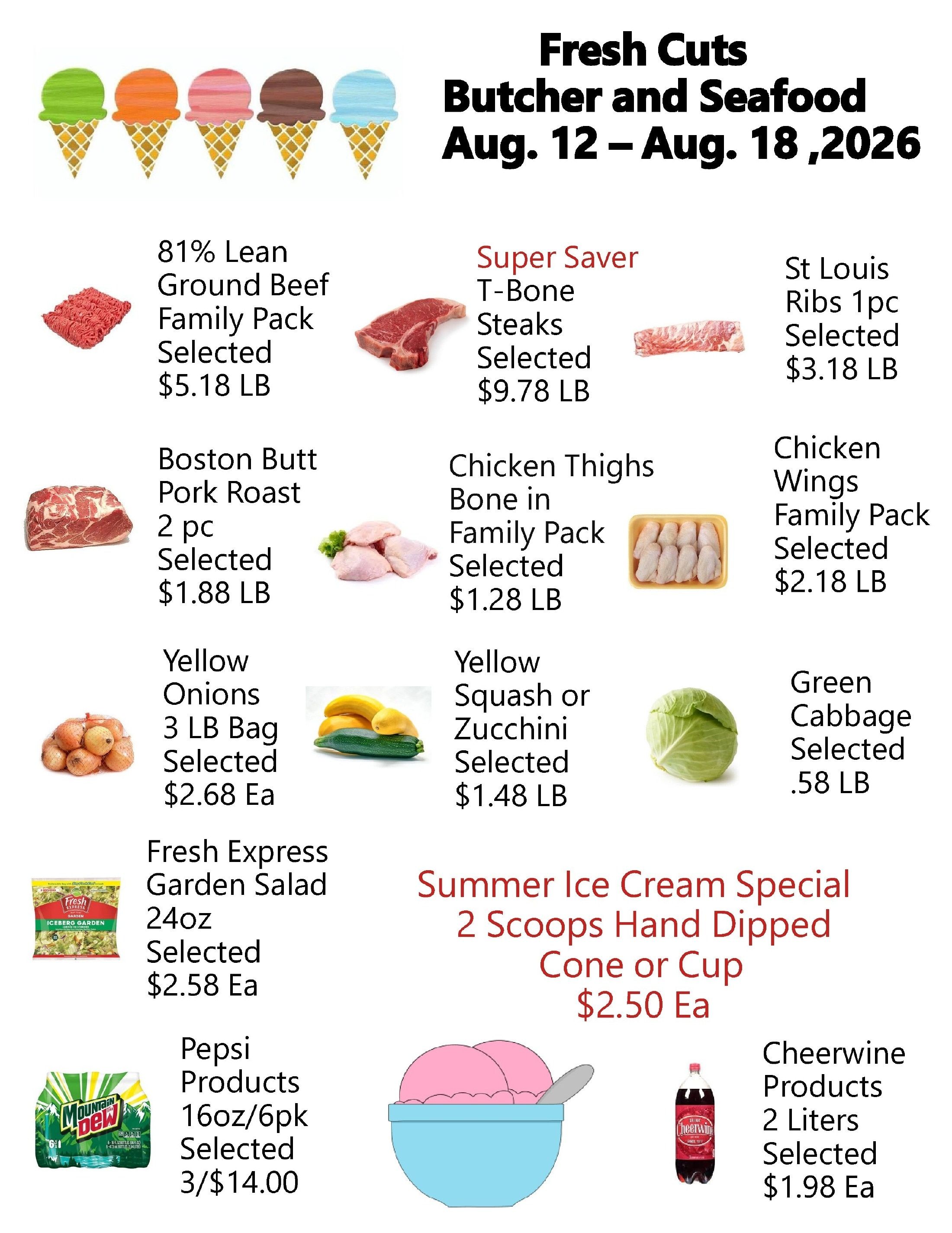 Fresh Cuts of Seagrove Weekly Ad August 12 - 18, 2026
