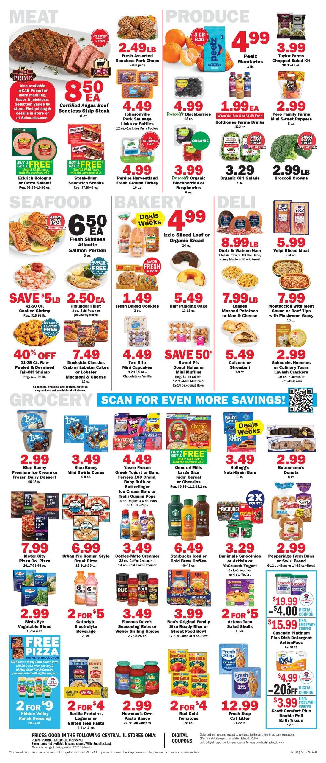 Schnucks (Peoria–Creve Coeur Area, IL) Weekly Print Weekly Ad August 19 - 25, 2026