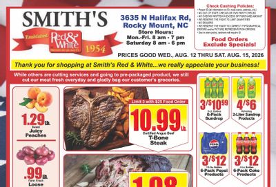 Smith's Red & White Weekly Ad August 12 - 18, 2026