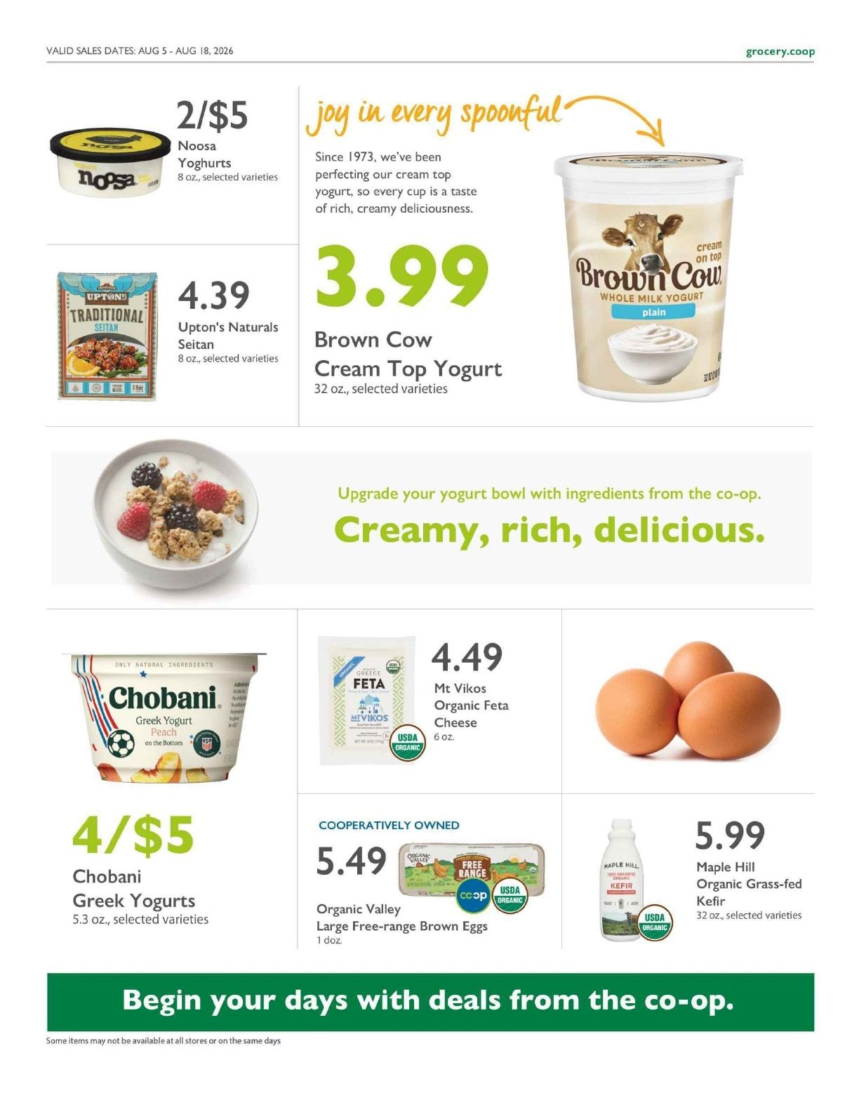 Hendersonville Community Co-op Co+op Deals Weekly Ad August 5 - 18, 2026
