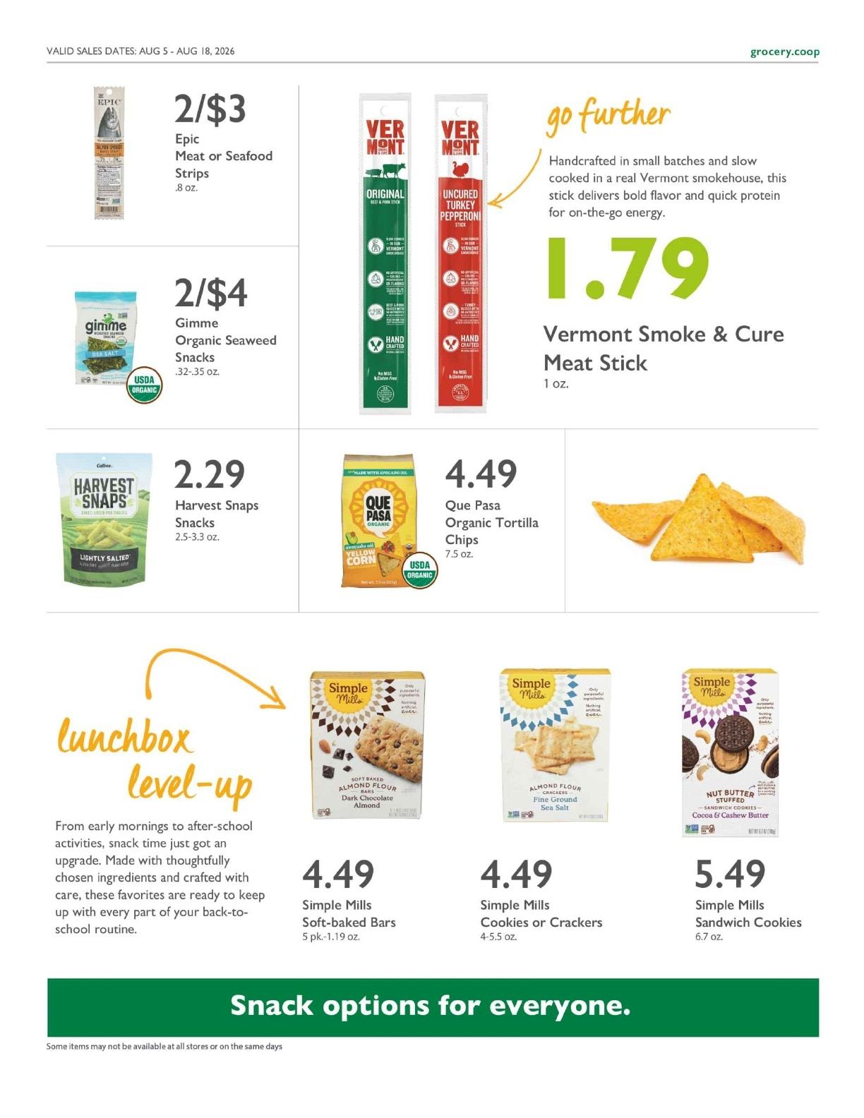 Weaver Street Market Co+op Deals Weekly Ad August 5 - 18, 2026