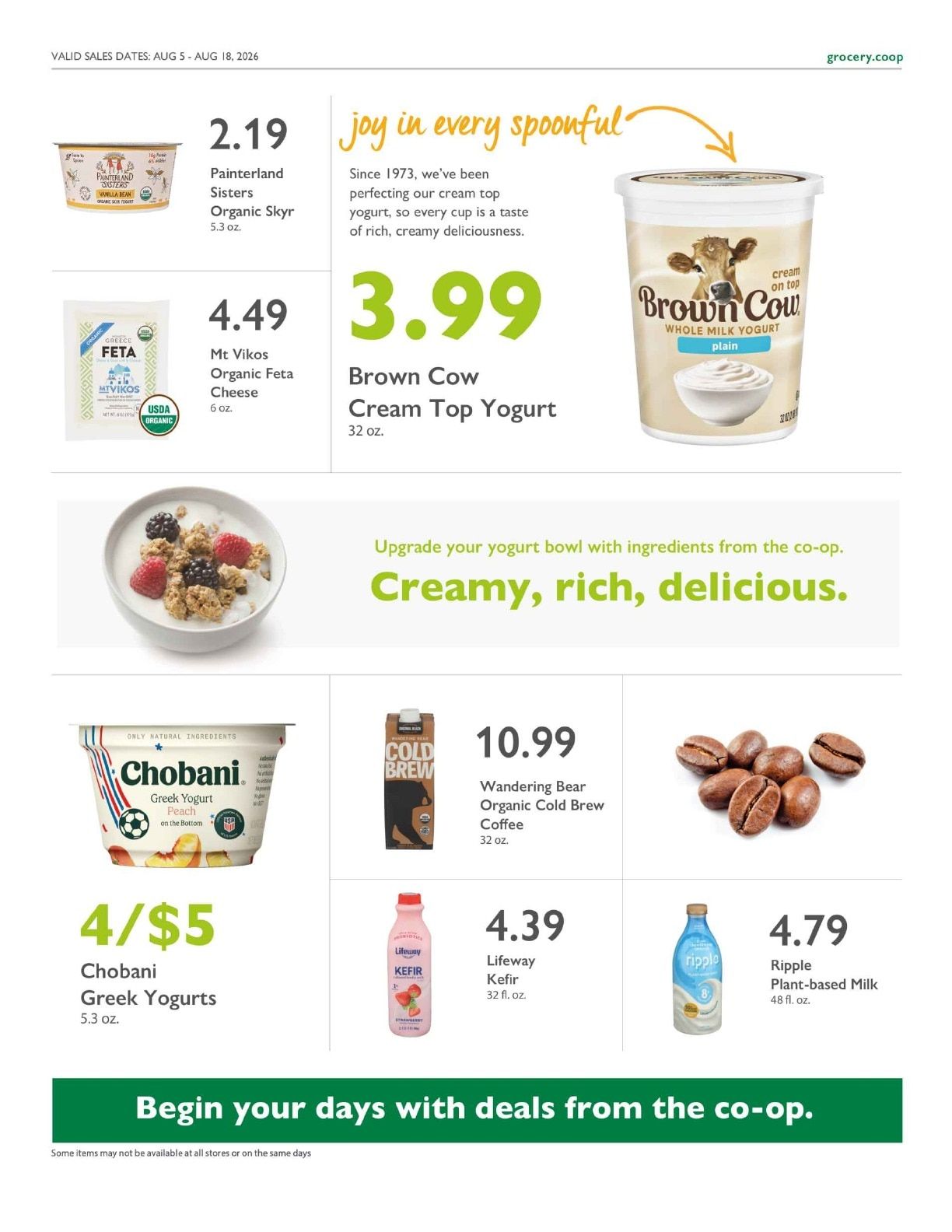 Weaver Street Market Co+op Deals Weekly Ad August 5 - 18, 2026