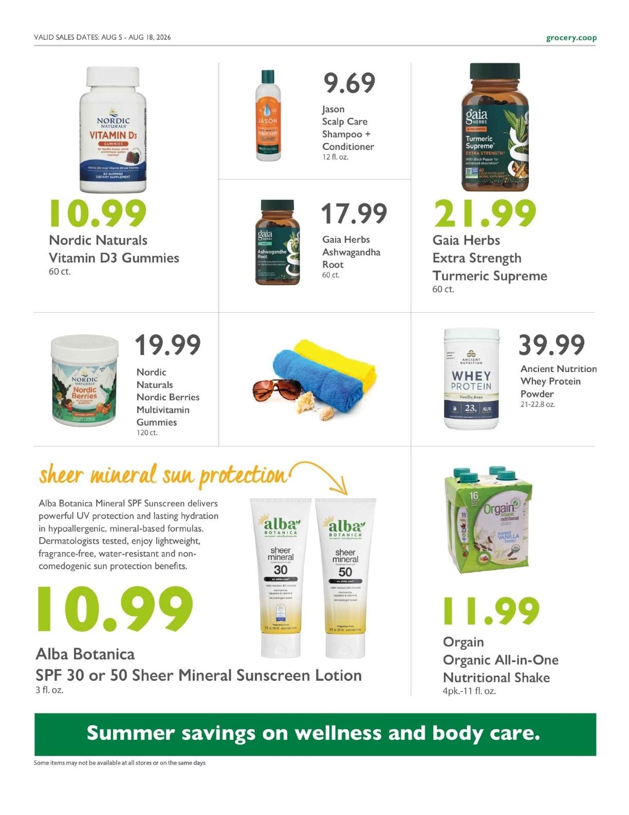 Weaver Street Market Co+op Deals Weekly Ad August 5 - 18, 2026
