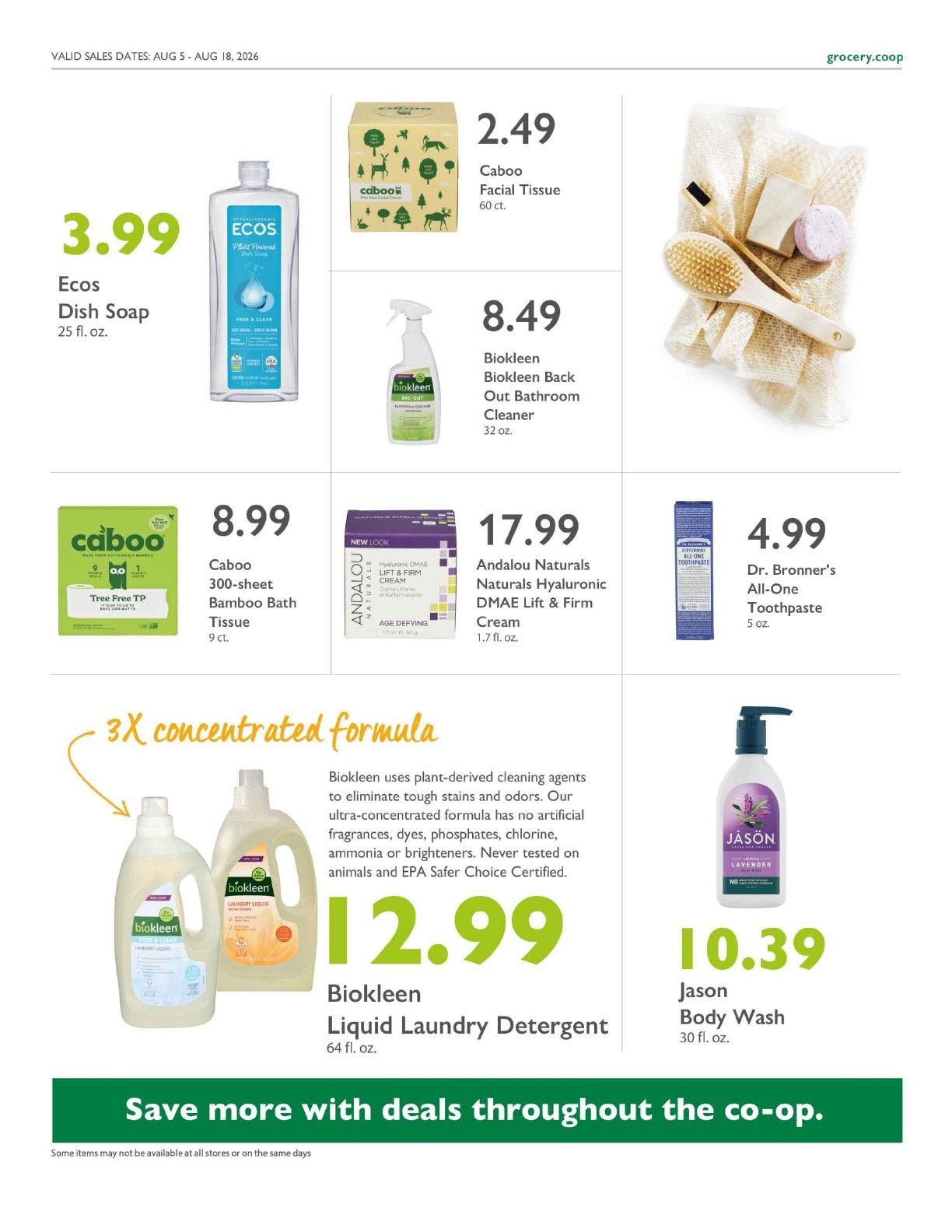 Weaver Street Market Co+op Deals Weekly Ad August 5 - 18, 2026