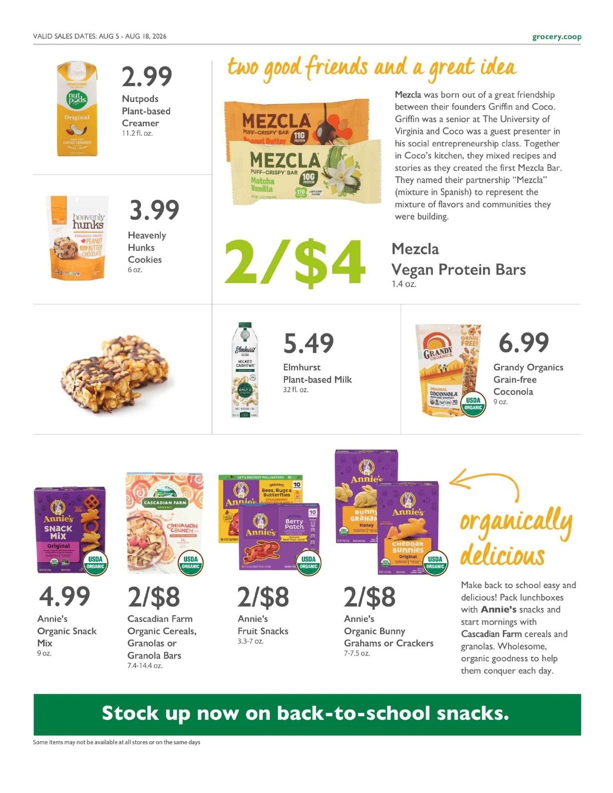 Weaver Street Market Co+op Deals Weekly Ad August 5 - 18, 2026