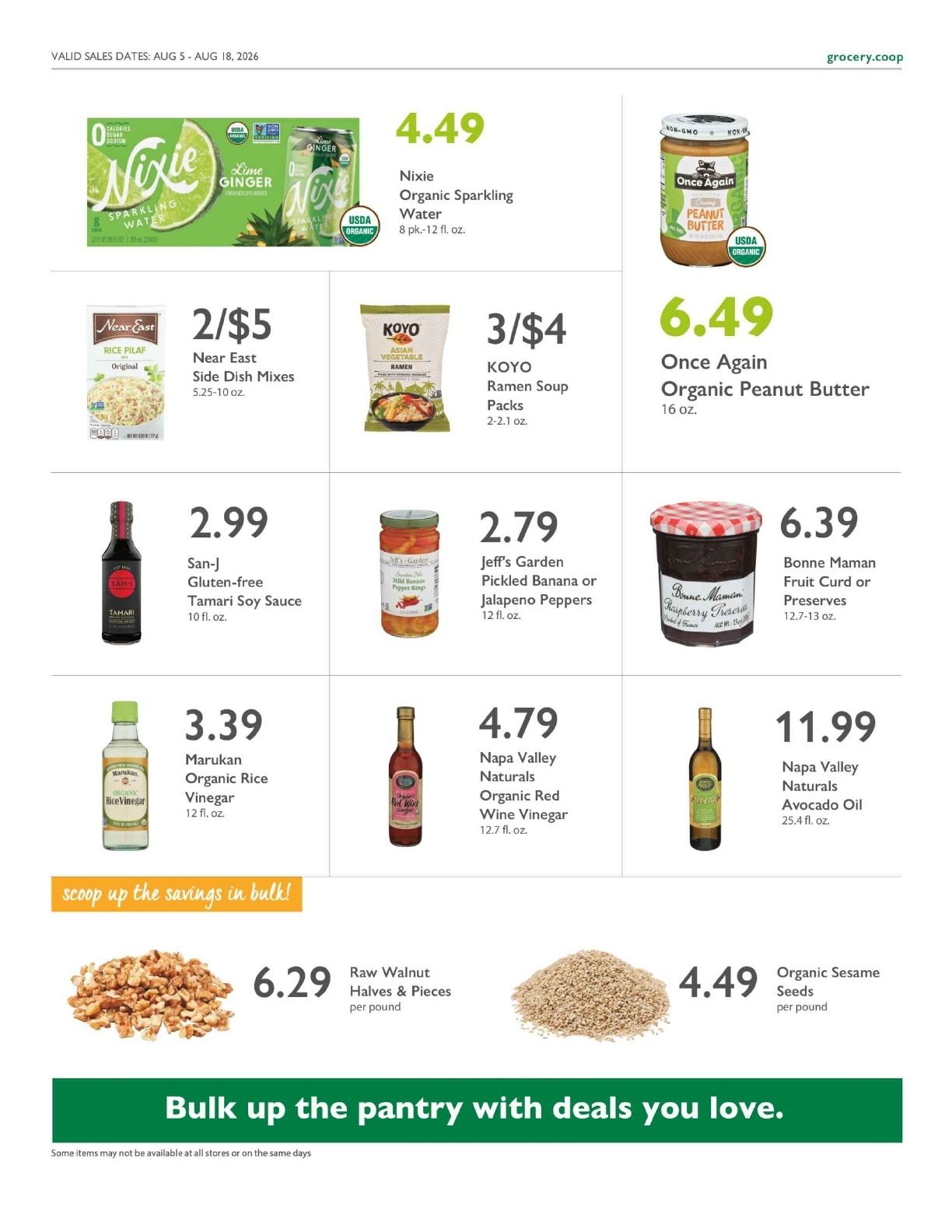 Weaver Street Market Co+op Deals Weekly Ad August 5 - 18, 2026