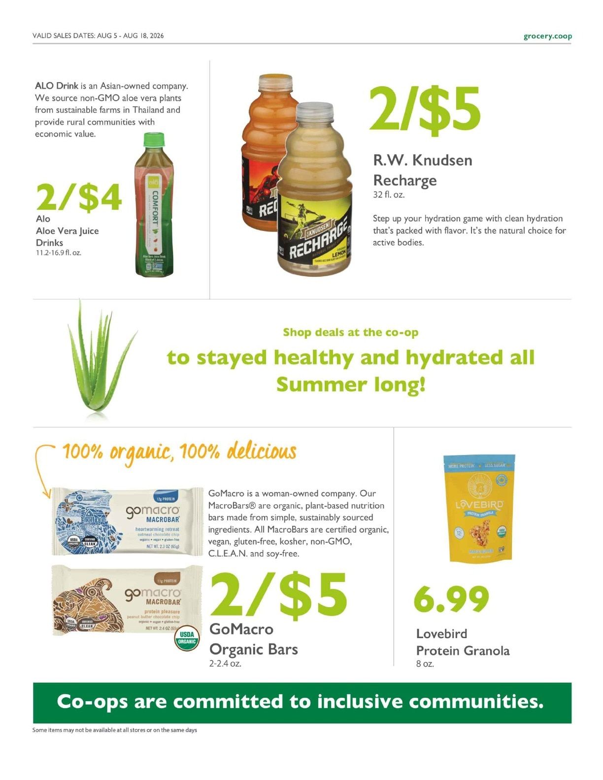 Weaver Street Market Co+op Deals Weekly Ad August 5 - 18, 2026