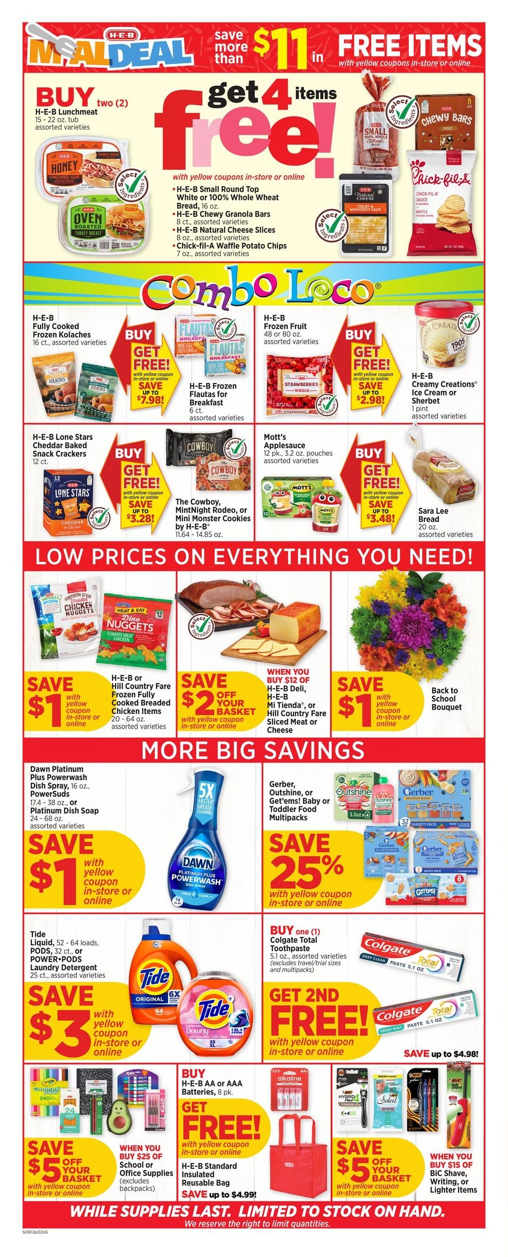 H-E-B (Odessa Area, TX) Weekly Ad August 12 - 18, 2026