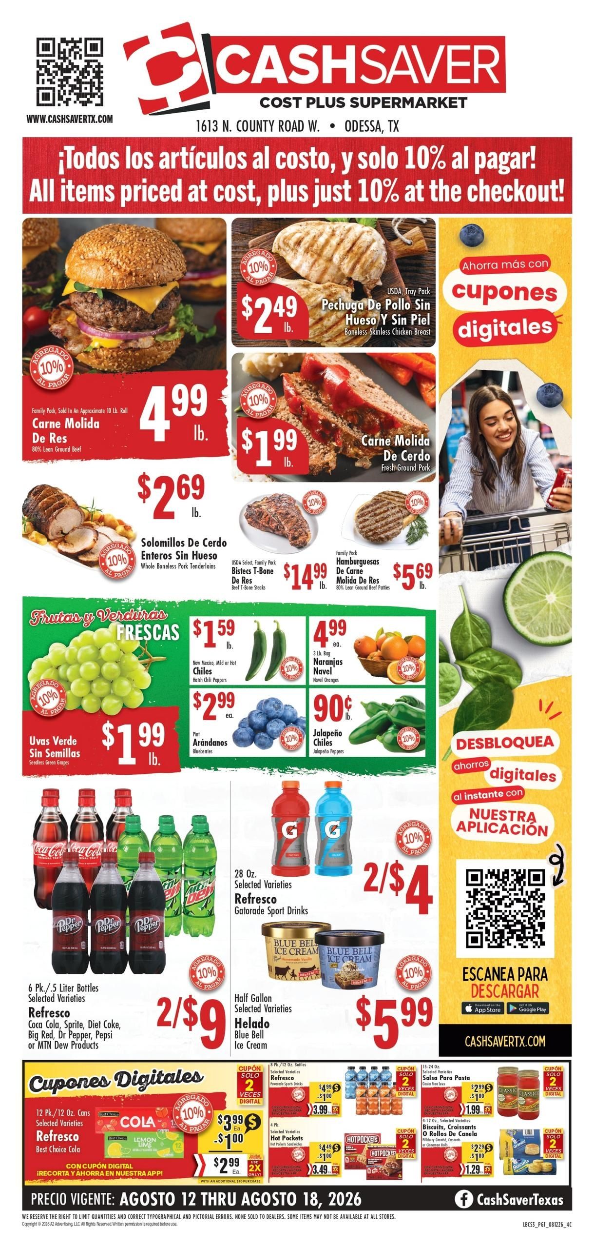 Cash Saver Texas (Odessa Area, TX) Weekly Ad August 12 - 18, 2026