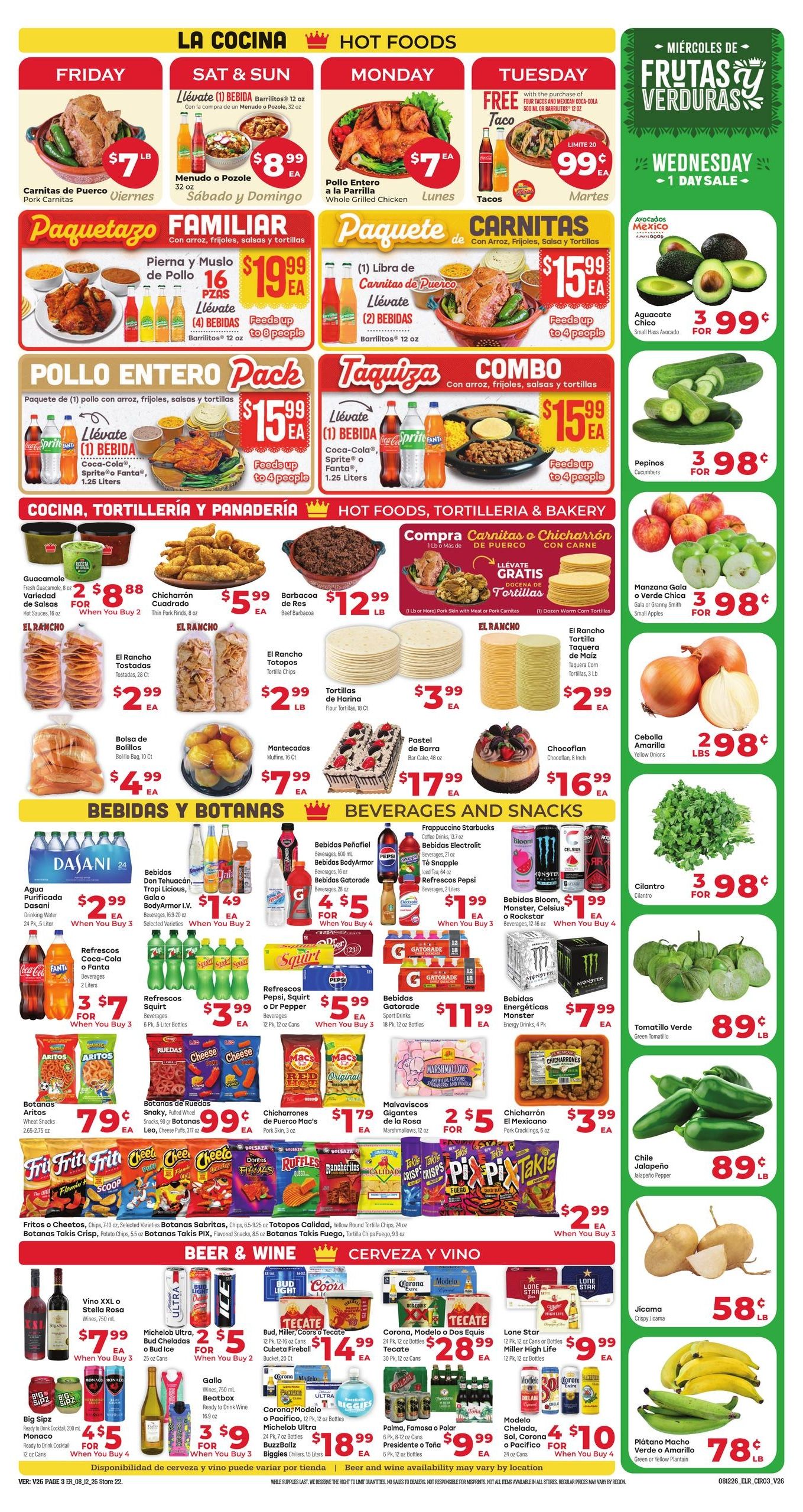 El Rancho Supermercado (Odessa Area, TX) Weekly Ad August 12 - 18, 2026