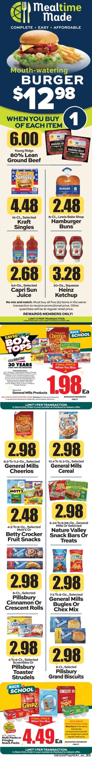 G&R IGA (109 Baker St, Webster Springs, WV) Weekly Ad August 12 - 18, 2026