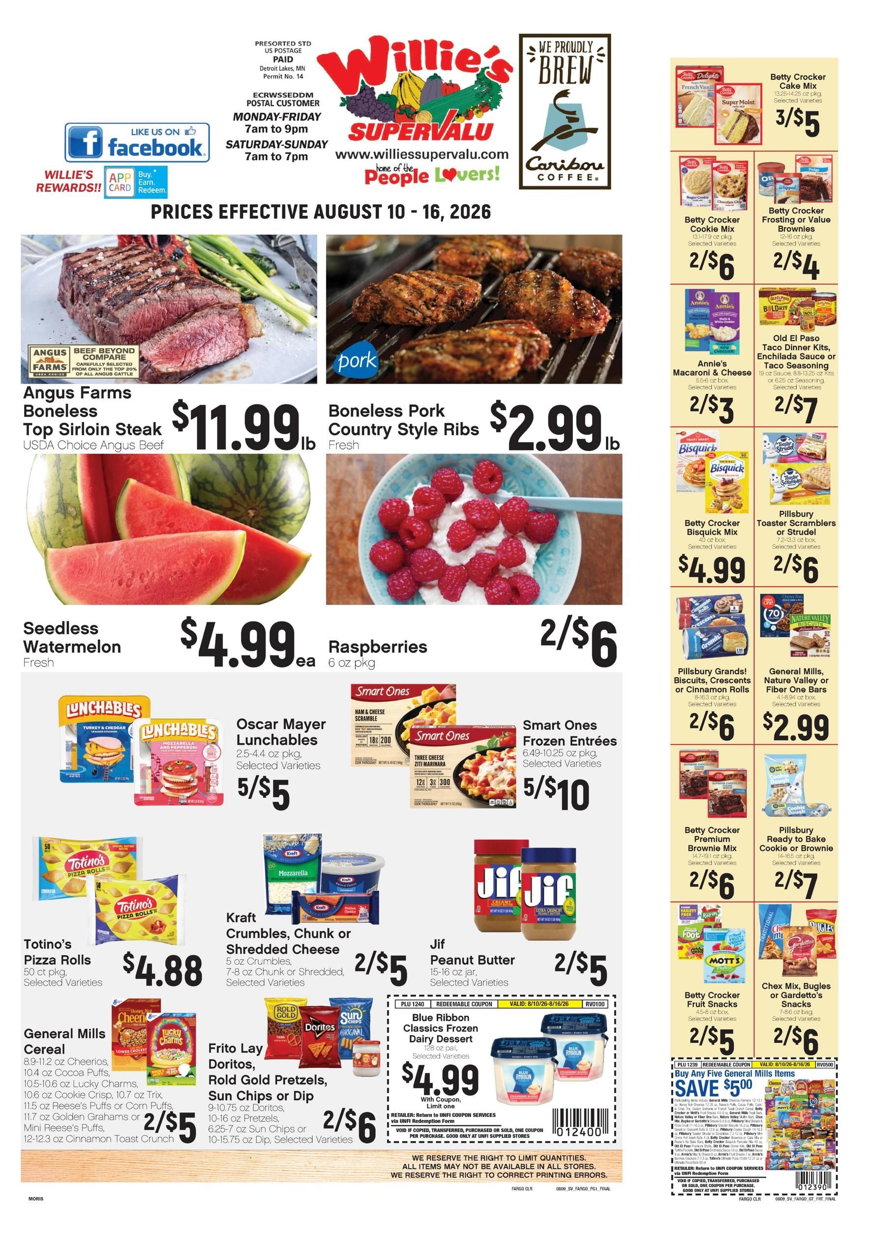 Willy's Supervalu Weekly Ad August 10 - 16, 2026