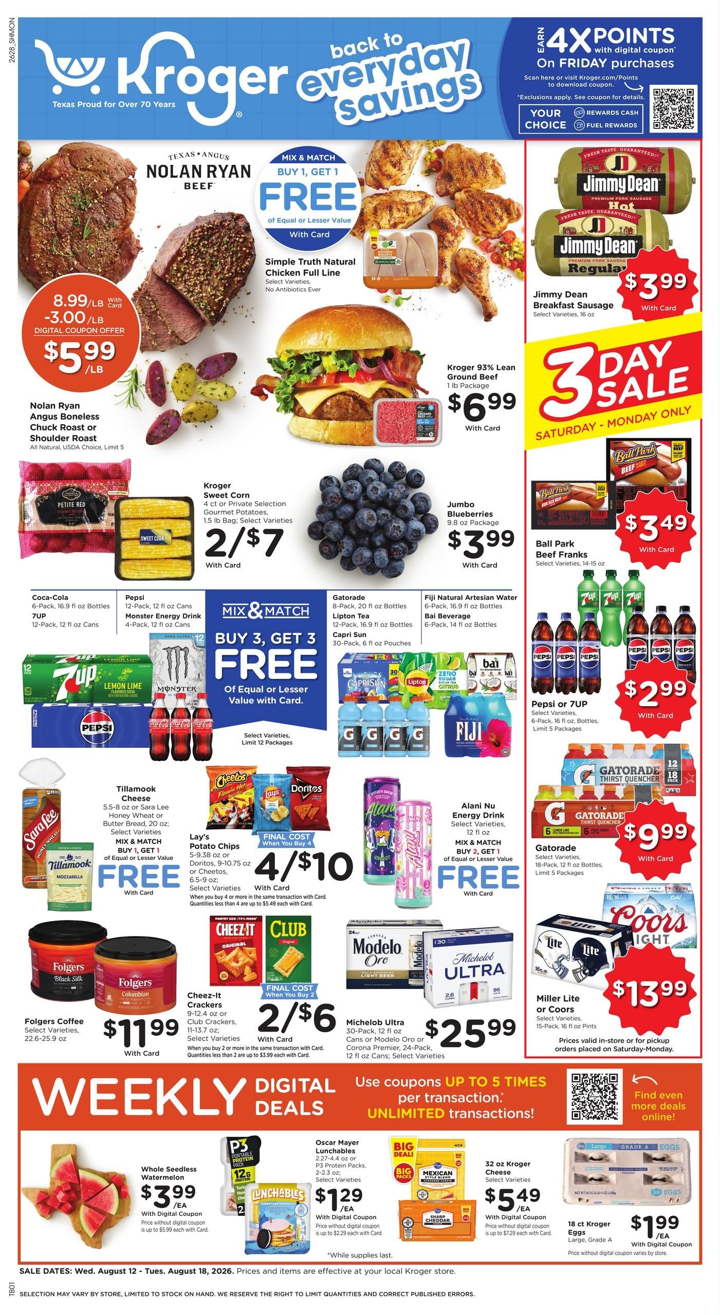 Kroger (Beaumont Area, TX) Weekly Ad August 12 - 18, 2026