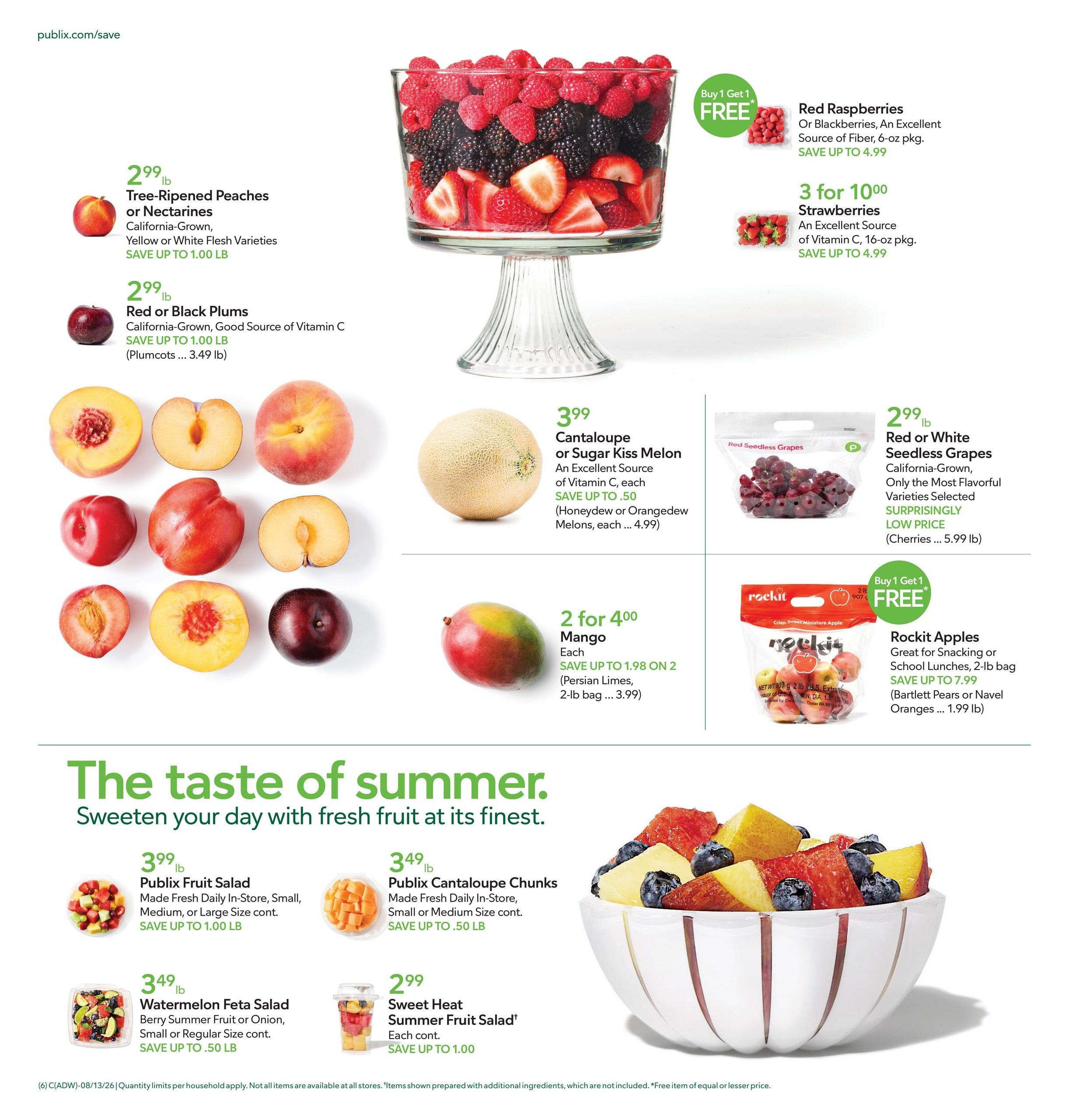 Publix (Rocky Mount–Raleigh Area, NC) Weekly Ad August 12 - 18, 2026