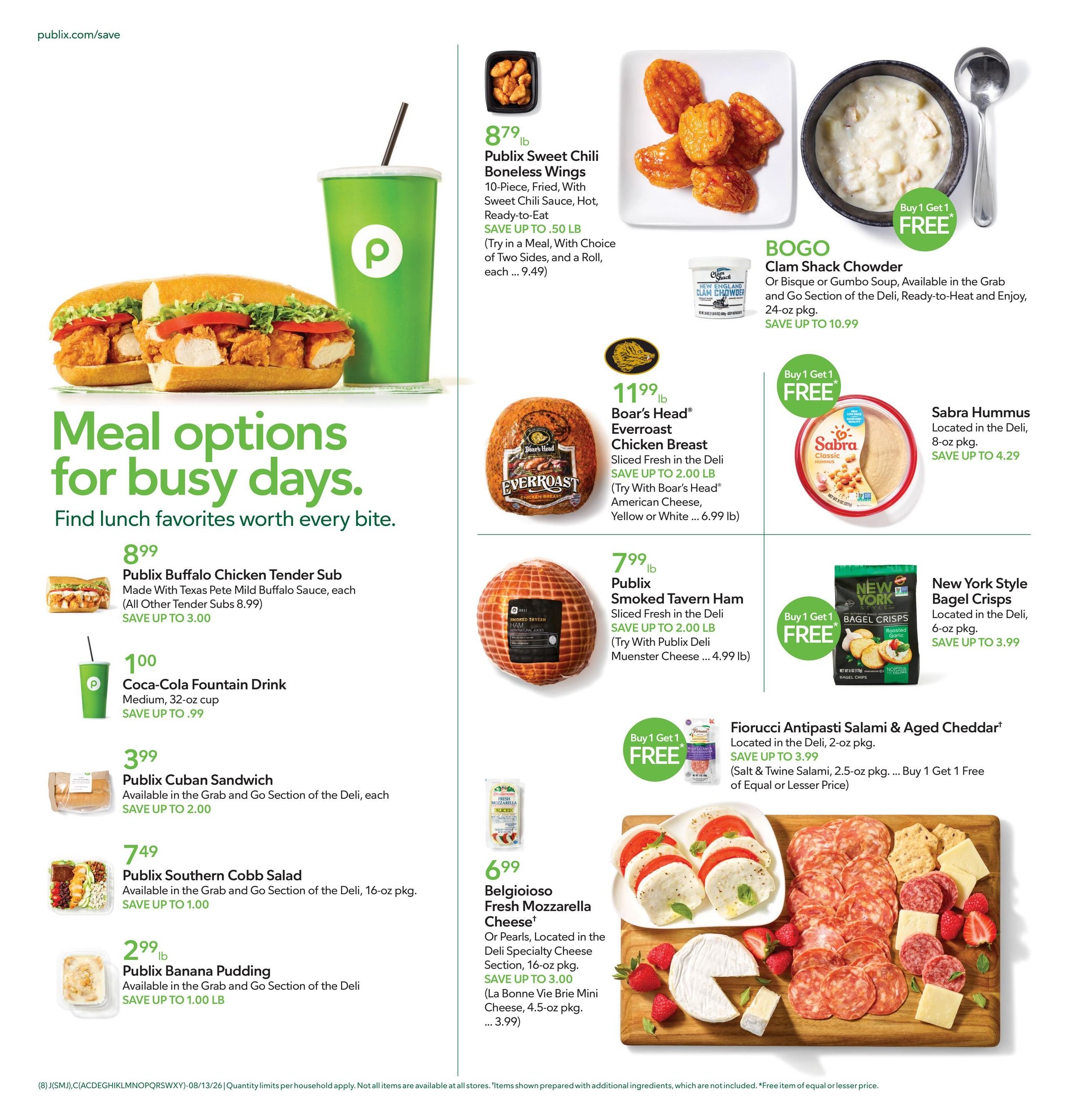 Publix (Rocky Mount–Raleigh Area, NC) Weekly Ad August 12 - 18, 2026