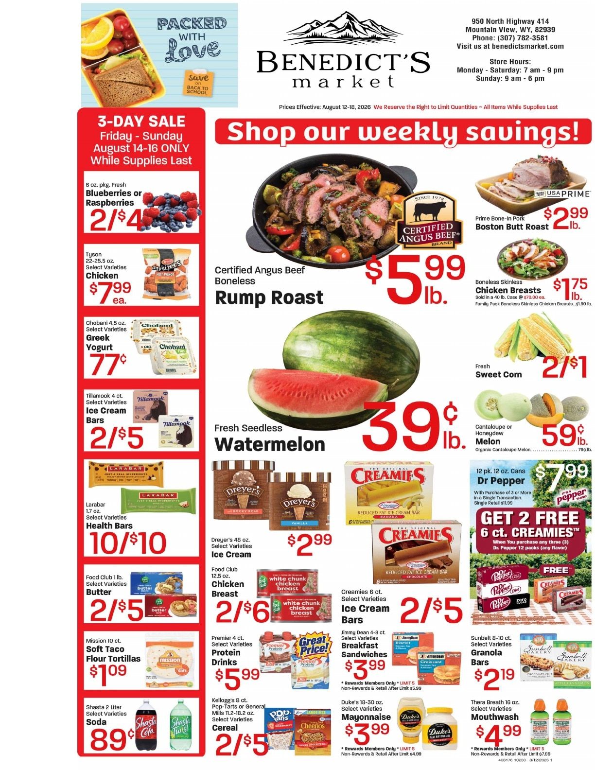 Benedict's Market Weekly Ad August 12 - 18, 2026