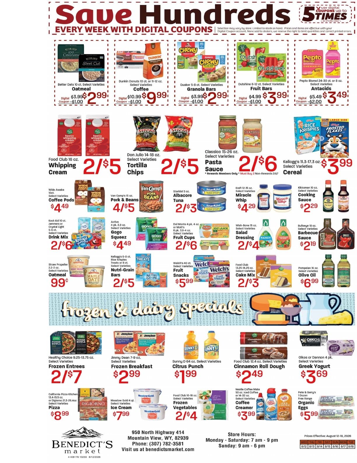 Benedict's Market Weekly Ad August 12 - 18, 2026