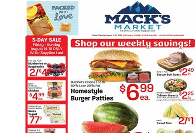 Mack's Market Weekly Ad August 12 - 18, 2026