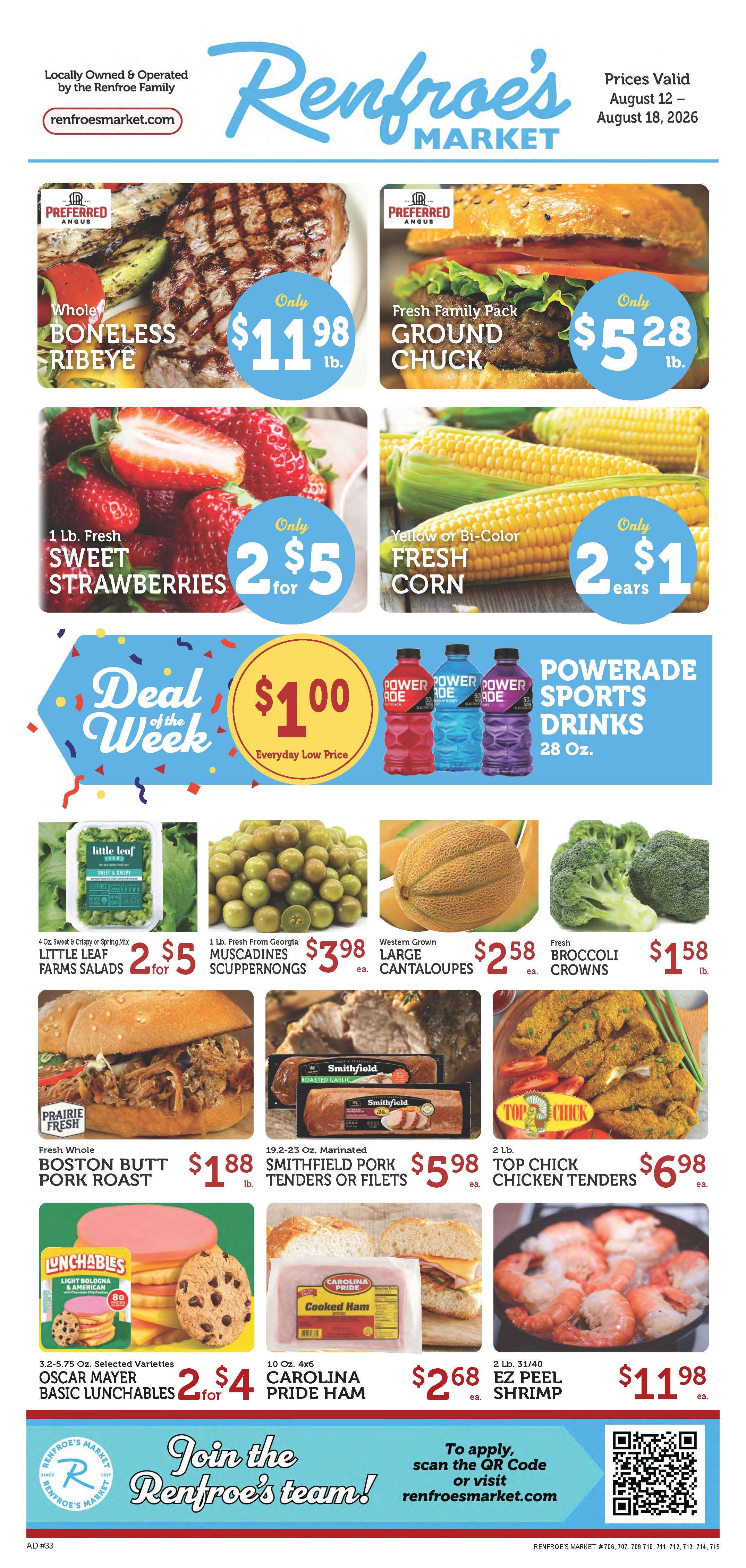 Renfroe's Market Weekly Ad August 12 - 18, 2026