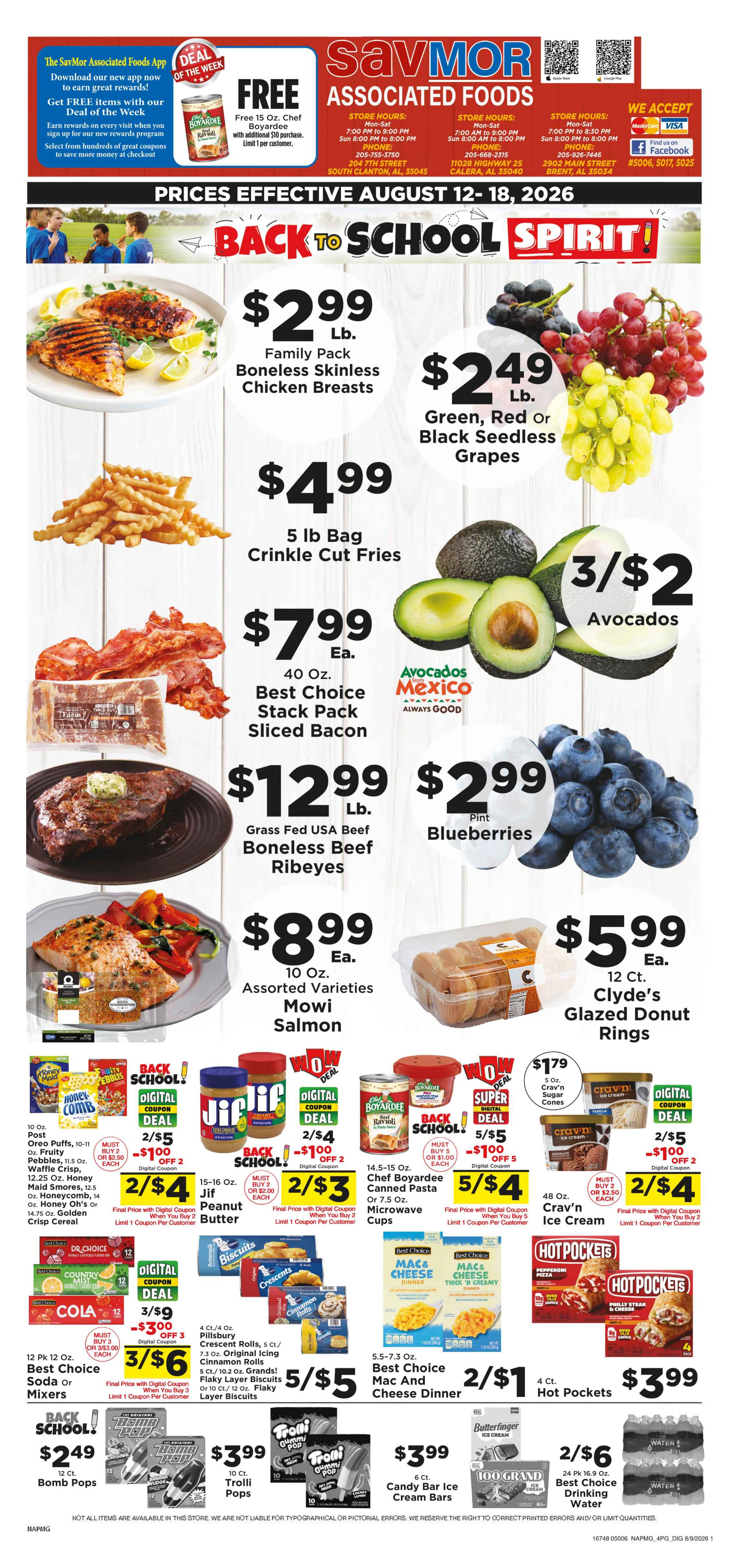 SavMor Associated Foods Weekly Ad August 12 - 18, 2026
