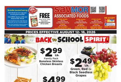 SavMor Associated Foods Weekly Ad August 12 - 18, 2026