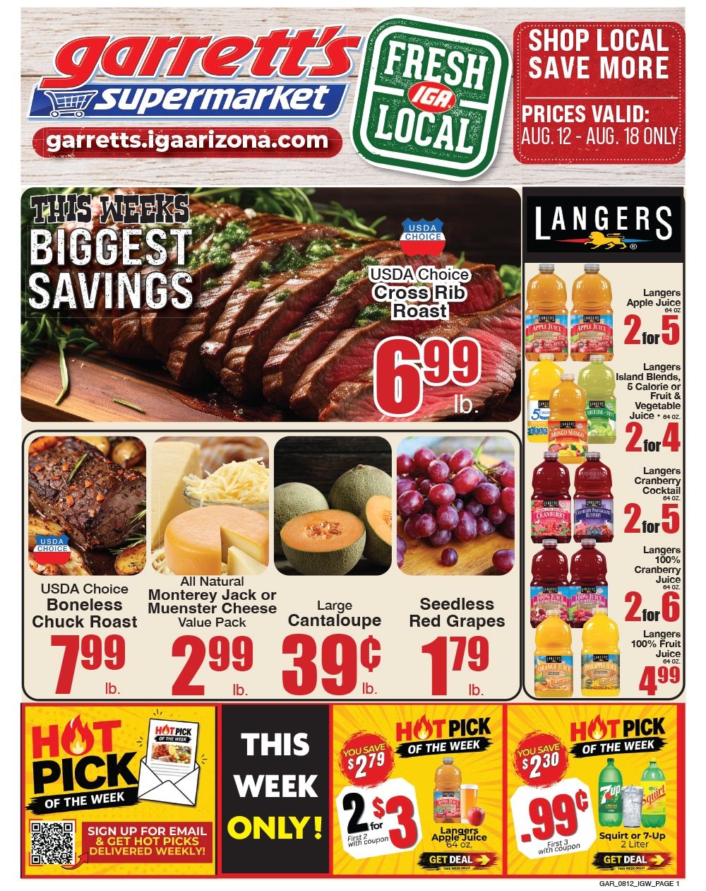 Garrett's IGA Weekly Ad August 12 - 18, 2026