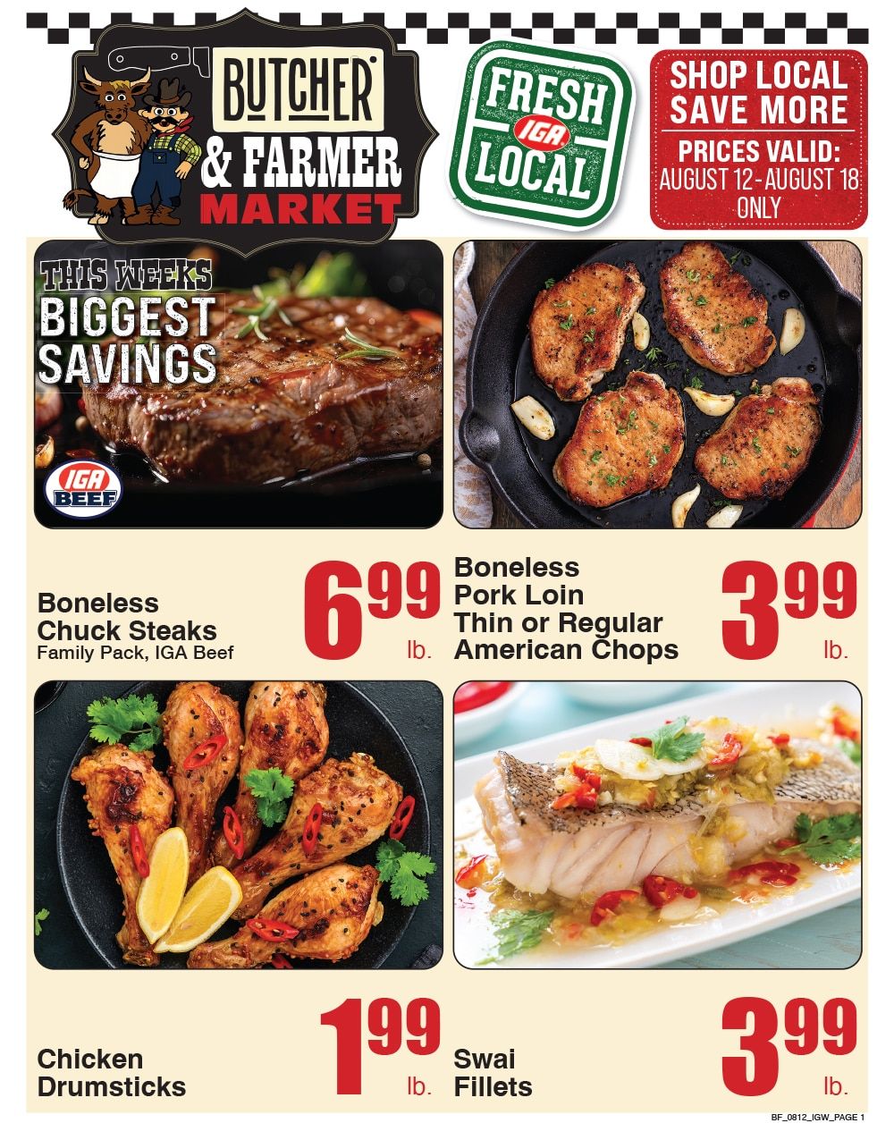 Butcher & Farmer Market Weekly Ad August 12 - 18, 2026
